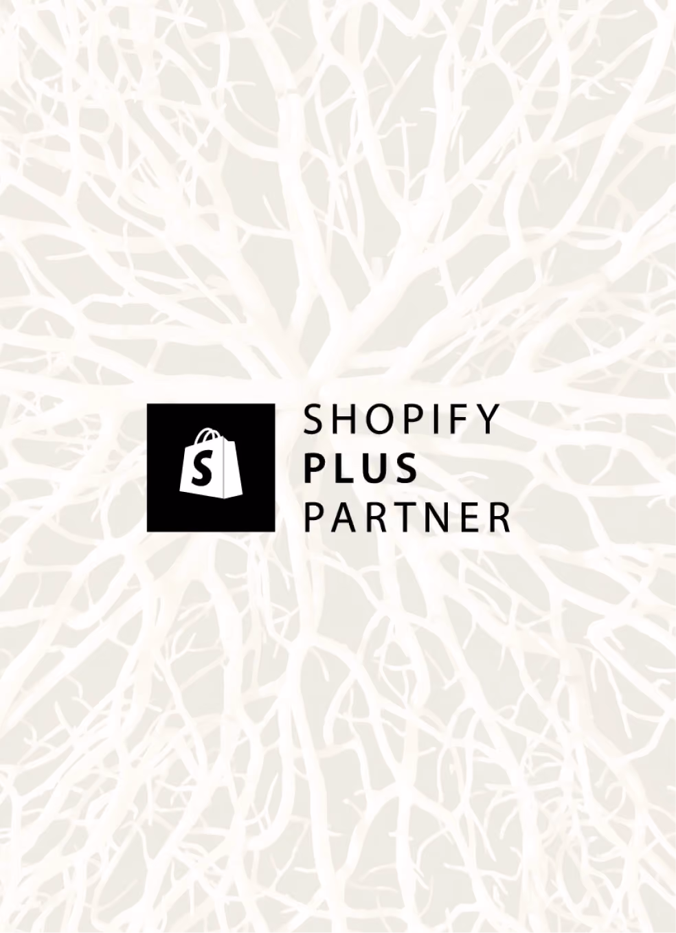 Shopify Plus partner badge over a product photograph